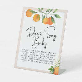 Babyduschdekoration neutrale Geschlechtstablette Sockelschild