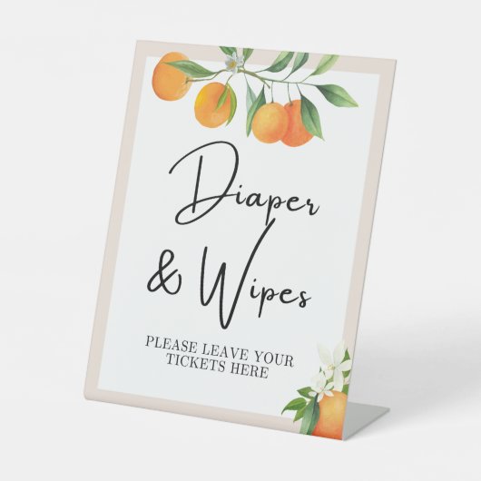 Babyduschdekoration neutrale Geschlechtstablette Sockelschild (Vorderseite)