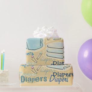 Babyduschdiapiere Geschenkpapier