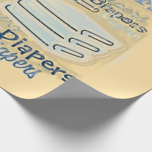 Babyduschdiapiere Geschenkpapier (Ecke)