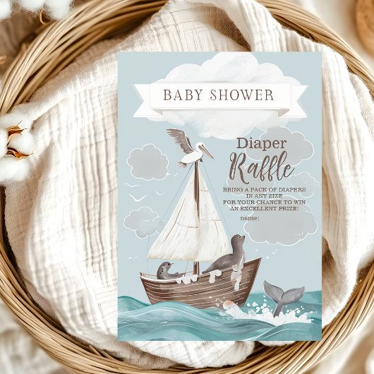 Babyduschdiapper-Raffle Begleitkarte