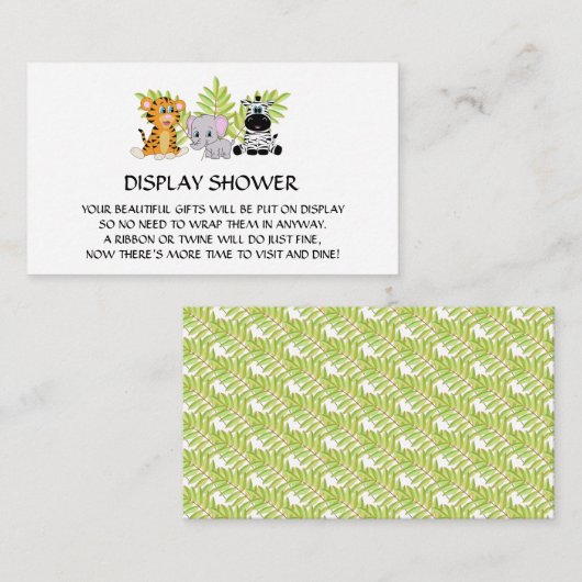 Babyduschduschdusche Einstecknadel Begleitkarte (Vorne/Hinten)