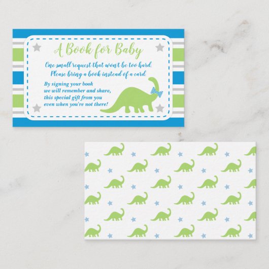 Babyduschdusche Dinosaurier bringen eine Reserveka Begleitkarte (Vorne/Hinten)