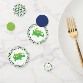 Babyduschdusche für Babys mit Preppy-Alligator-Dek Konfetti