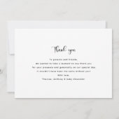 Babydusche 1 volles Foto Danke Foto (Rückseite)