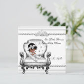 Babydusche, afrikanische Prinzessin Girl Chair Einladung (Stehend Vorderseite)