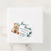 Babydusche Ahoy ist ein Junge Teddy Bär nautisch Geschenkanhänger (Beispiel)