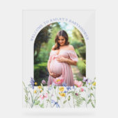 Babydusche Akryllische Wildblume Acrylschild (Vorderseite)