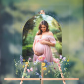 Babydusche Akryllische Wildblume Acrylschild (Neutral)