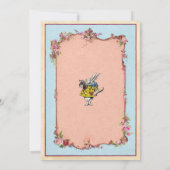 Babydusche Alice Wonderland Rabbit Party Einladung (Rückseite)