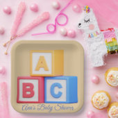 Babydusche - Alphabet Blocks Luncheon Pappteller (Party)