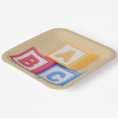 Babydusche - Alphabet Blocks Luncheon Pappteller (Gewinkelt)