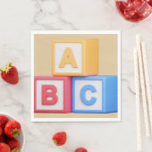Babydusche - Alphabet Blocks Luncheon Serviette (Beispiel)