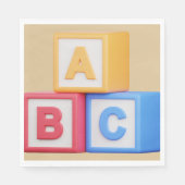 Babydusche - Alphabet Blocks Luncheon Serviette (Vorderseite)