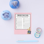 Babydusche Alphabet Name BINGO Game Bunny Flyer (Einzeln)