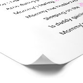 Babydusche Alte Ehefrauen zeigen Geschlechtervorau Poster (Ecke)