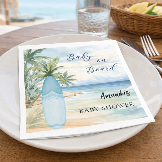 Babydusche an Bord der Surfbretter Serviette