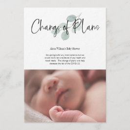 Babydusche Änderung der Pläne Facebook Party Einladung