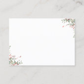 Babydusche Anfrage Pink Balloon Garland Visitenkarte (Rückseite)