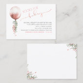 Babydusche Anfrage Pink Balloon Garland Visitenkarte (Vorne/Hinten)