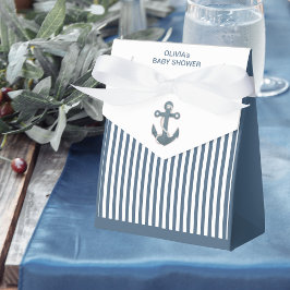 Babydusche Ankerbox und Striped Favor Box Geschenkschachtel