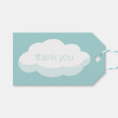 Babydusche (Aquamarin) Vielen Dank Geschenkanhänger (Vorderseite (Horizontal))