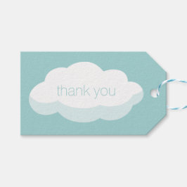 Babydusche (Aquamarin) Vielen Dank Geschenkanhänger