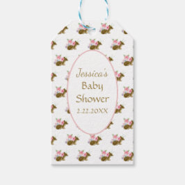 Babydusche Aquarell Floral Boho Gefallen Tag Geschenkanhänger