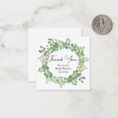 Babydusche Aquarell Kranz Danke Mitteilungskarte (Vorderseite/Rückseite Beispiel)