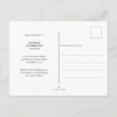 Babydusche Aquarellgarland Einladungspostkarte (Rückseite)