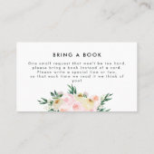 Babydusche Aquarellpink Girl Blumenspiel Visitenkarte (Rückseite)