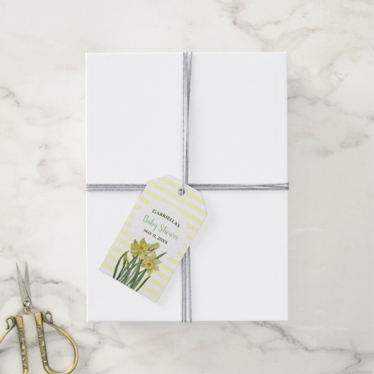 Babydusche Aquarelltuch Geschenkanhänger (Mit Garn)