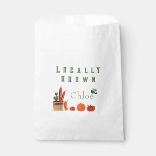 Babydusche auf dem Bauer Geschenktütchen (Vorderseite)