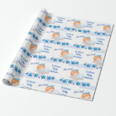 Babydusche auf einer Cloud-Babydusche Geschenkpapier (Ungerollt)