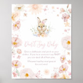 Babydusche auf sonnigen Kaninchen sagt nicht Baby Poster (Vorne)