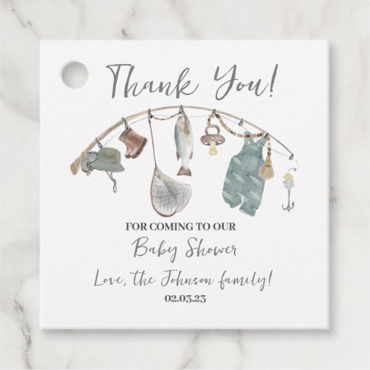 Babydusche Aufgeregt Geschenkanhänger (Vorderseite)