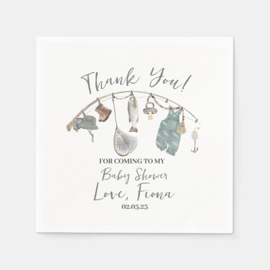 Babydusche Aufgeregt Serviette (Vorderseite)