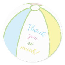 Babydusche Aufkleber Beach Ball