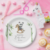 Babydusche aus Bambus und Panda Bear Pappteller (Party)