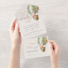 Babydusche aus Bärenblasen in einer Einladung