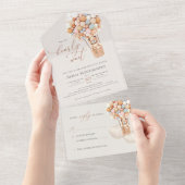 Babydusche aus Bärenblasen in einer Einladung (Abreißen)