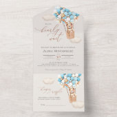 Babydusche aus Bärenblasen in einer Einladung (Innen Boden)