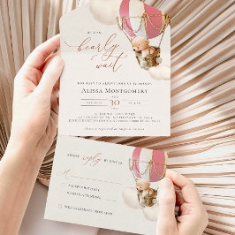 Babydusche aus Bärenblasen in einer Einladung