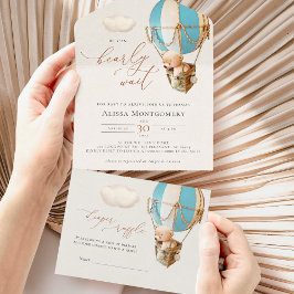 Babydusche aus Bärenblasen in einer Einladung