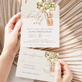 Babydusche aus Bärenblasen in einer Einladung