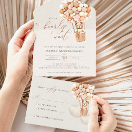 Babydusche aus Bärenblasen in einer Einladung