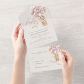 Babydusche aus Bärenblasen in einer Einladung (Abreißen)