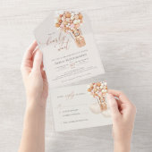 Babydusche aus Bärenblasen in einer Einladung (Abreißen)