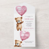 Babydusche aus Bärenblasen in einer Einladung (Innen Boden)