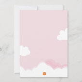 Babydusche aus Baumwolle Einladung (Rückseite)